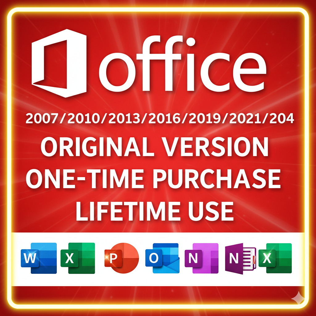 Genuine Retail_Microsoft Office 2024 Pro Plus Unlimited Installation for Windows PC