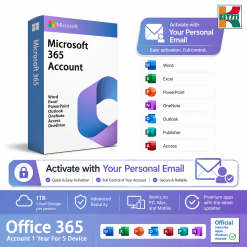Original Microsoft Office 365 Family Plan 12 Months | Personal Email Activation | 5 Devices + 1TB Storage