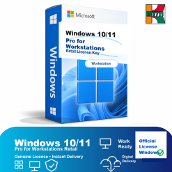 Windows 10/11 Pro for Workstations Key – 1PC | Genuine & Lifetime License