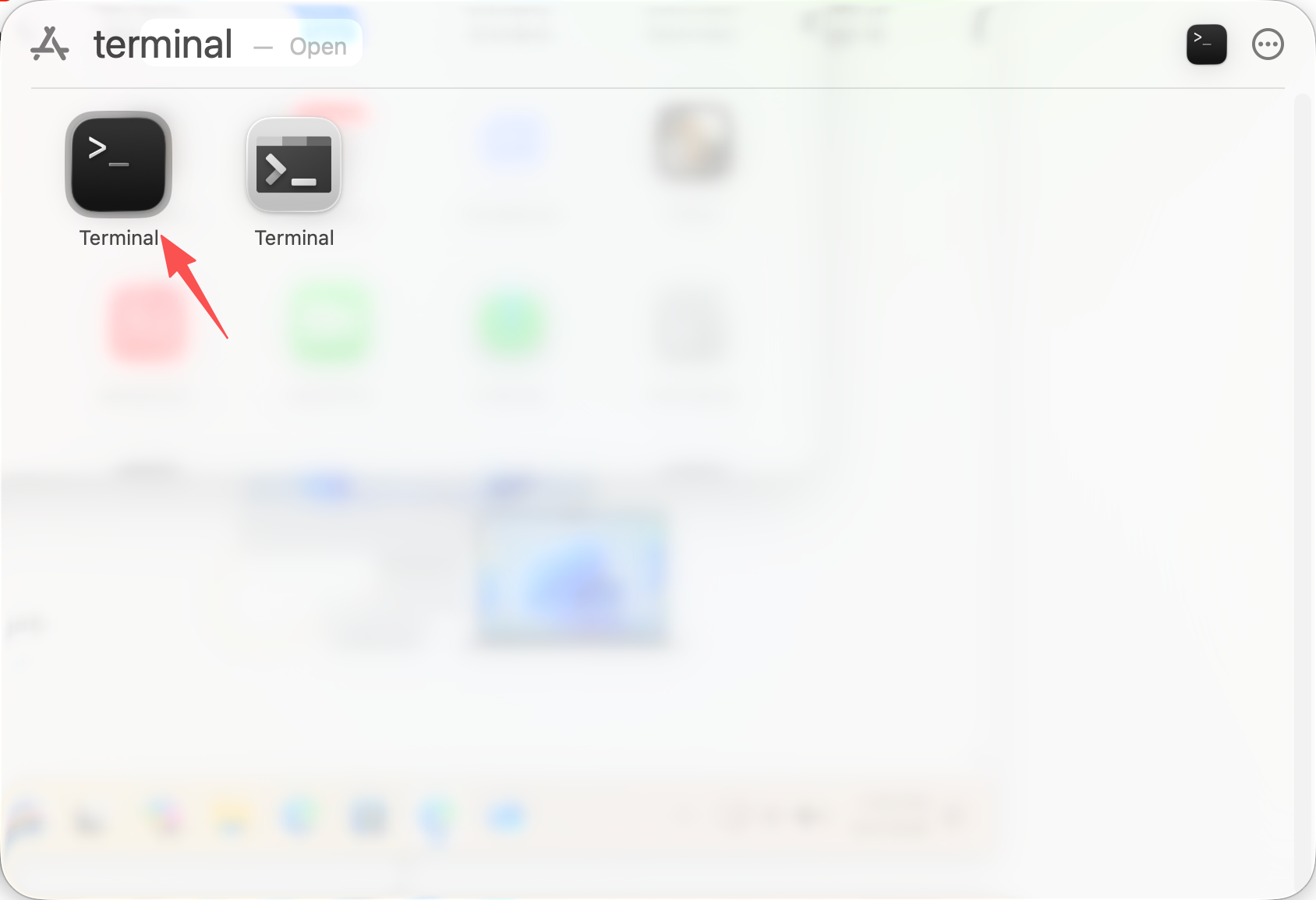 Open Terminal from Finder search
