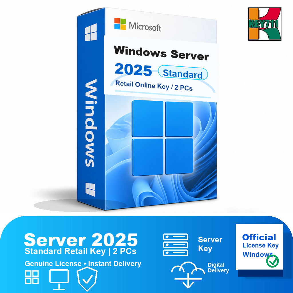 Windows Server 2025 Standard Retail Online Key - 1PC | Genuine & Lifetime License